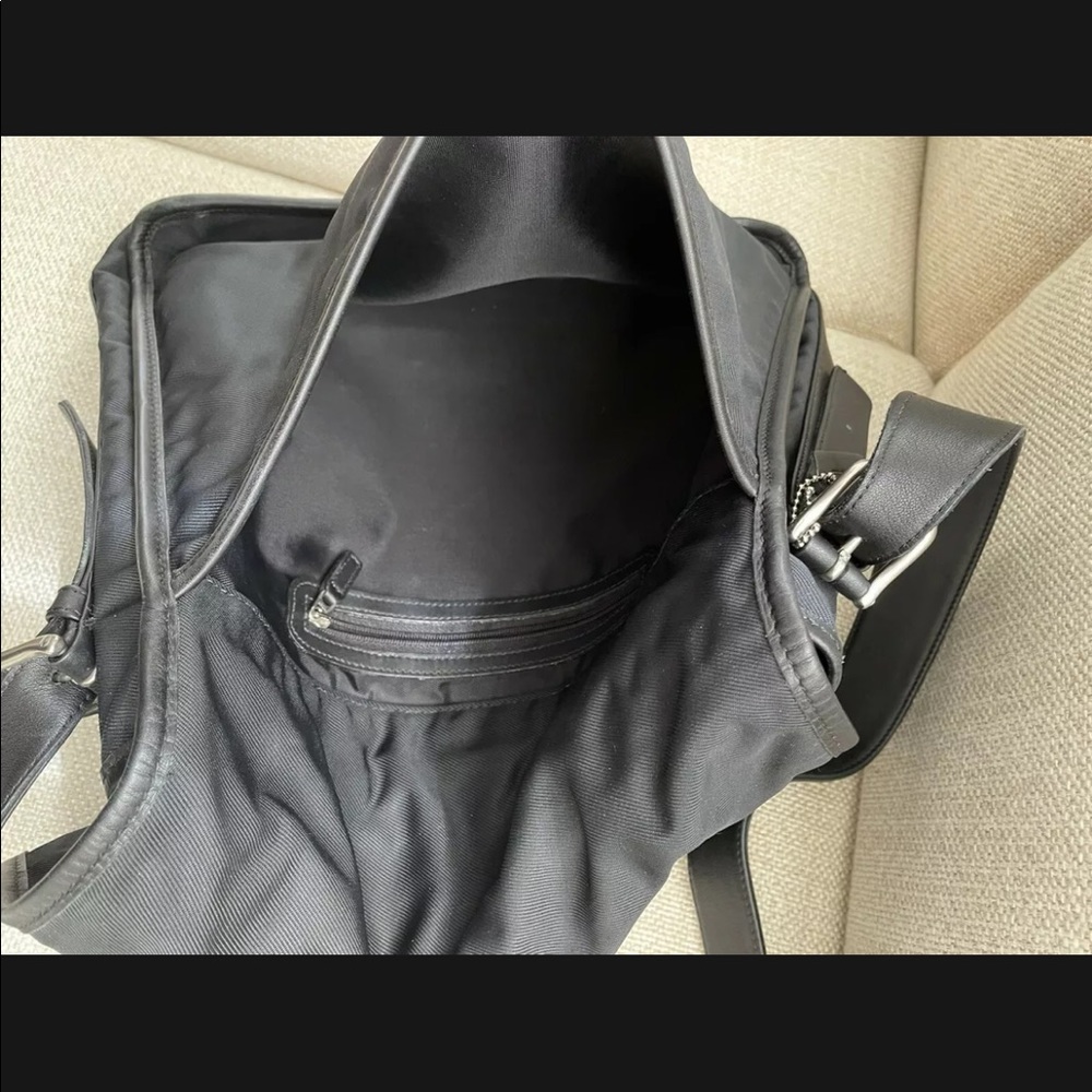 Coach Black nylon and leather trim messenger bag - Picture 11 of 15